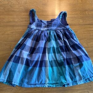 burberry plaid dress, blue, 6Y